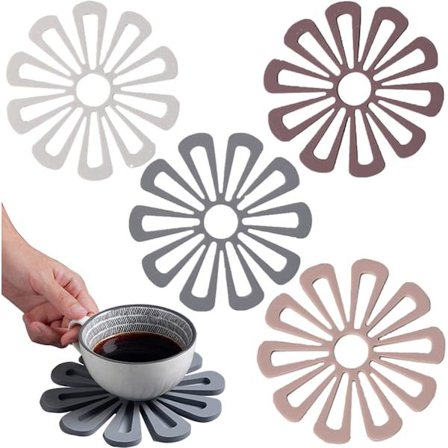 4 stk. hule silikone runde silikonegummi bordskånere