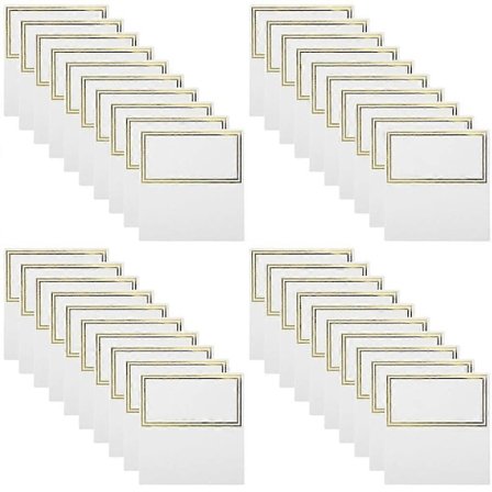 100 st DIY Blanka Bordsplaceringskort Festanvändning Blankt Placeringskort Matbord Pappers Namnkort