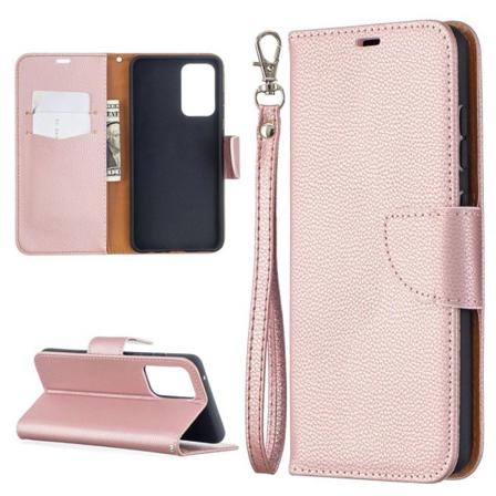 Skalo Samsung A52/a52s Premium Litchi Plånbok - Rosa Rosa