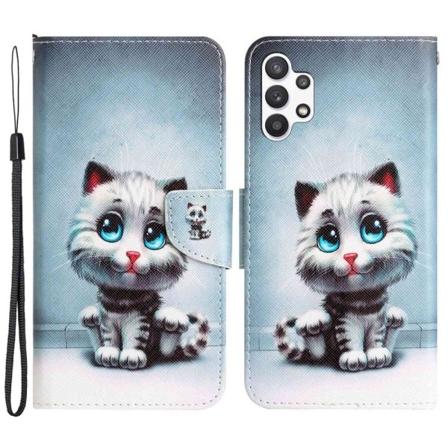 Wonderland Samsung Galaxy A04s / A13 5g / A13 4g Flip Etui - Blå Øjne Kat Blue