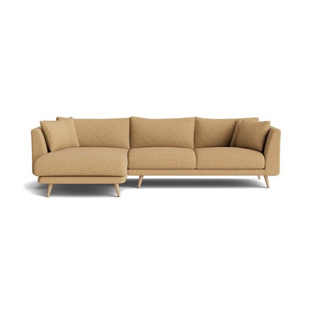 Bergamo Chaiselong Sofa, Venstrevendt - Sneak Gul - Rummelig & Stilren - 290x170x78cm - Perfekt Komfort & Velvære - Chaiselong Sofa