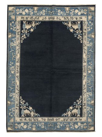 Oriental Kazak Fine Mongolia Rug 167X235 Black/Dark Grey Wool, Afghanistan