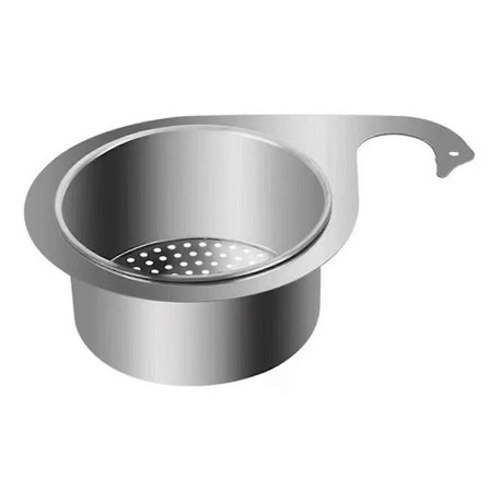 Rustfrit stål Svane-vask Si Kurv Filtrerbar Vask Caddy Organizer til køkkenbrug
