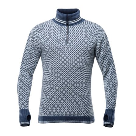 Devold Men's Slogen Zip Neck Men long-sleeved sweaters Blue S
