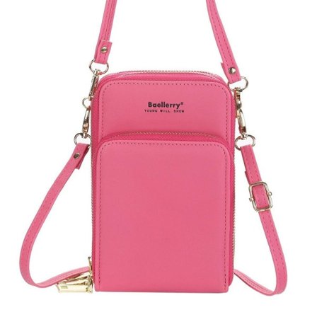 Axelväska mobilväska med axelrem för mobil röd A