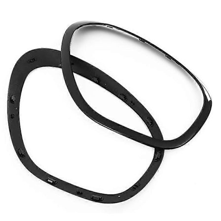 Strålkastarring Dekor Passar MINI R60 Cooper Countryman 2011-16 Glansig Svart/Krom Ram Omslag 51139801573,51139801574-Perfekt