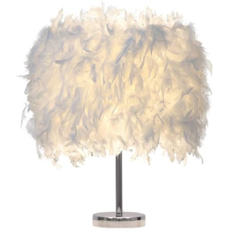 Bordlampe, Newmai moderne og elegant sengelampe, skrivebordslampe til soveværelset, natlampe, lampeskærm til stuen, velegnet til bryllupsværelser og 