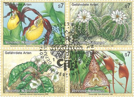 FN Wien - Truede planter 1996 - Stemplet sæt 4v