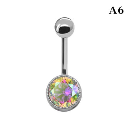 Navelringar I Rostfritt Stål Navelknapp Magring Rund Navel