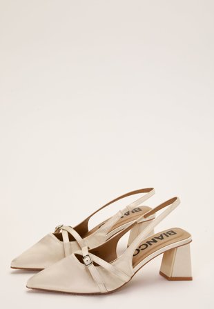 Bianco - Biamaralyn Buckle Slingback Satin - Off White