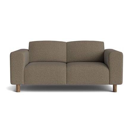 Toledo 2-Sitzer-Sofa in Aurora Braun, minimalistisches Design, 172cm Breite, hoher Sitzkomfort, stilvolle Optik für Ihr modernes Wohnzimmer.