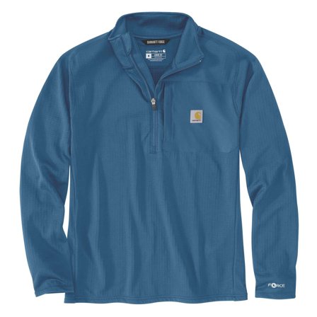 Carhartt Mock Neck Half-Zip T-Shirt Genser Blå, Klær
