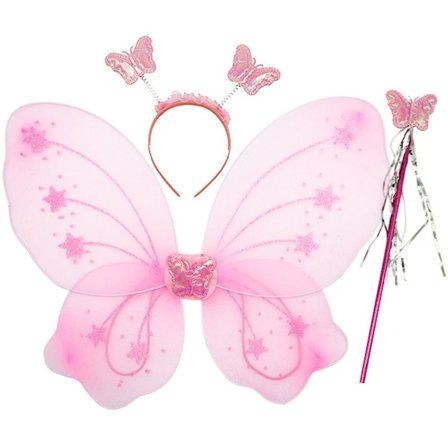 Barn fjärils pannband Wings Princess kostym set 01 01