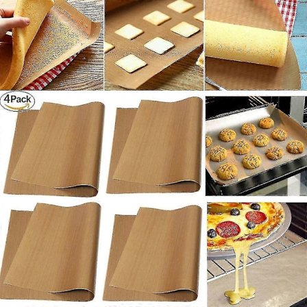 Permanent Bagefolie (sæt af 4) Ekstra Stor til Grillning og Bagning DB