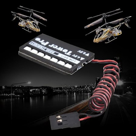 7 LED-mottagare Batterispänningsindikator Monitor