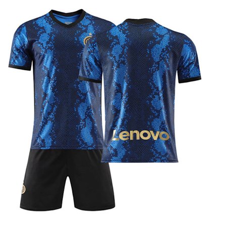 21-22 Inter Milan hjemmebanetrøje nr. 10 Lautaro nr. 7 Sanchez nr. 9 Dzeko fodboldbanedragt med sokker