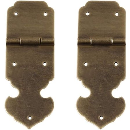 St Antika Dekorative Hengsler i Ren Messing for Møbel Skuff Dør Smykkeskrin (Antikk Bronse)