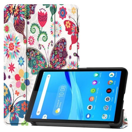 Tri-fold Fodral till Lenovo Tab M7 (1 Gen) - Butterflies