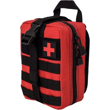 Rød multifunktionel taske til udendørs vandreture, livreddende sæt, førstehjælp