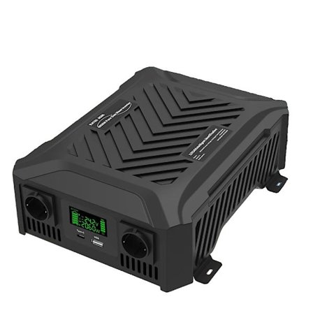 Ren Sinusvåg Inverter, 1200W/2300W Nominell Effekt, Automatisk Spänningsdetektion,12V 24V till 220V EU