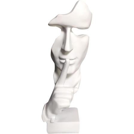 Hiljaisuus On Kultaa Ajattelija -patsas - 28cm Moderni Ja Luova Abstrakti Veistos Hiljaisesta Miespatsaasta Figuuri Kotiin Olohuoneeseen Ty p yd lle 