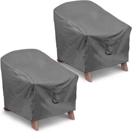 Adirondack Stoltrekk Kraftig Terrassestoltrekk Vanntett Trekk For Standard Utendørs Hagemøbler - Sett Med 2 Grå