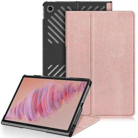 För Lenovo Tab Plus 11,5-tums TB351FU Fodral Värmeavledande Ställ Läder Tablet Skydd - Svart c p Roséguld
