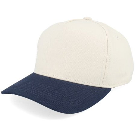 Equip - Beige adjustable Keps - Kids Stone/Navy Brim A-frame Adjustable @ Hatstore