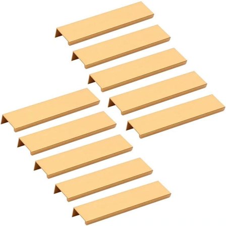10 usynlige møbelgreb - køkkenskabsgreb i guld 150*32*18mm