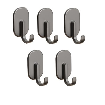 Selvklæbende vægkroge, vandtætte sømfri klæbekroge uden boring, hængekapacitet 5 kg maks. multifunktionel opbevaring til hjemmet (pakke med 5 stk.)