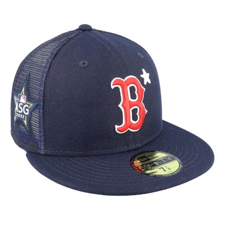 New Era - MLB Blå fitted Caps - Boston Red Sox MLB22 All Star Game Wo 59FIFTY Navy Mesh Fitted @ Hatstore