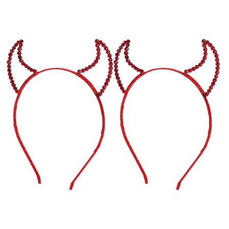 2 st Strass Pannband Djur Horn Pannband Horn Hårband Cosplay Huvudbonad