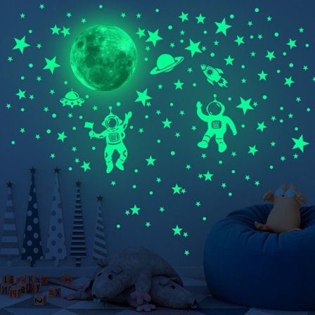 Glow in The Dark Stars Stjernedekorationer til soveværelsesvæg