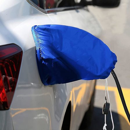 Laderportdeksel for elbil, Regntæt Vandtæt Udendørs Laderportpropdæksel, Snefrost Regn Sol UV All-vejrbeskyttelse, Magnetisk