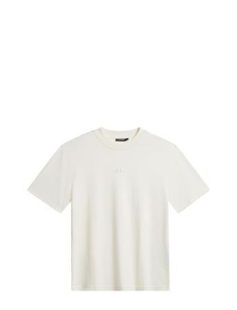 Adan Logo Mock Neck Tee T-shirts Short-sleeved Hvit J. Lindeberg*Betinget Tilbud