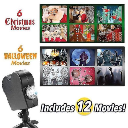 Halloween Vindue Projektor Lampe Led Festival 12 Film Jul Display Lys