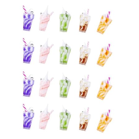 20st Glasörhänge Berlocker Boba Berlocker För Örhänge IC