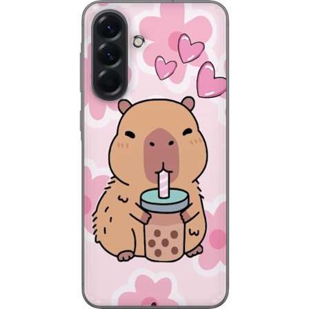 Kompatibelt Mobilskal till Samsung Samsung Galaxy A56 Kawaii Capybara Hjärtan Anime Stil Söt Design Djurmotiv TikTok Populärt Present Tjej
