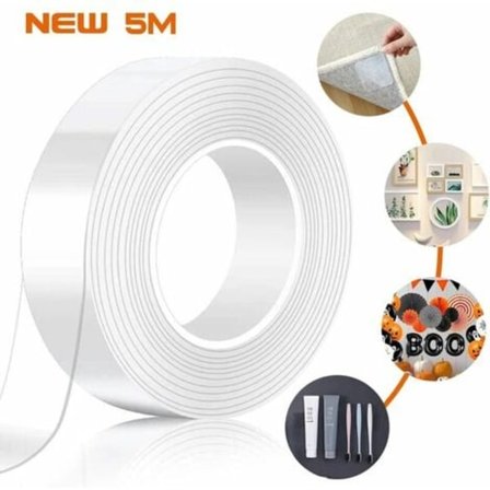 Ekstra stærk dobbeltklæbende tape 5m Magic Nano Dobbelt