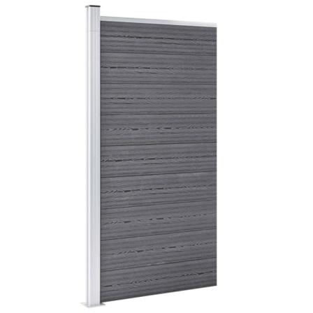 Vidaxl Staketpanel Wpc 95x186 Cm Grå Grå