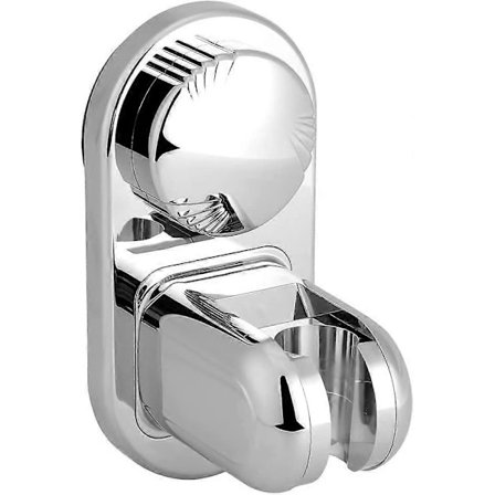 Justerbart duschmunstycke utan borrning, justerbar sugpropp väggmontering badrum handdusch, duschmunstyckeshållare (Silver) [DB]
