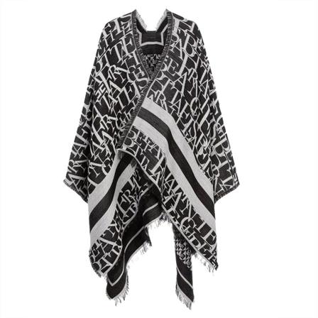 Elisabetta Franchi Capes Sort, Dame Poncho, Størrelse: ONE Size
