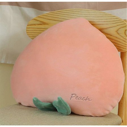 Persikoformad Kudde & Kreativ Fruktkudde & Livfull Plysch Stoppad Kudde 17.7