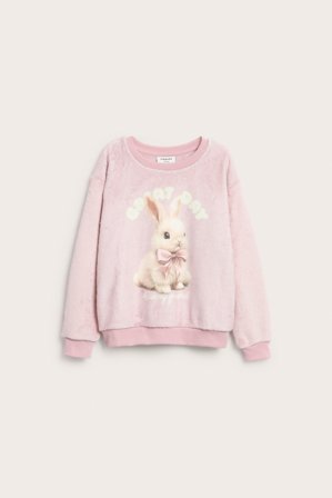 Kappahl | Fluffy sweatshirt Lyserosa 122/128 | Lyserosa