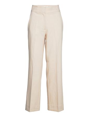 Evien Trousers Bukser Med Rette Ben Creme Second Female