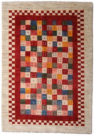 Noué À La Main Loribaft Fine Persan Tapis 172X247 De Laine Beige/Rouge