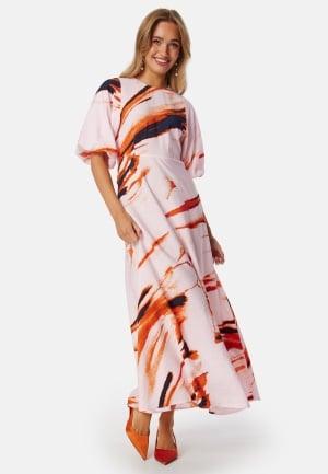 SELECTED FEMME Slfattia open Back Dress 36 Pink/Patterned Mekot Dam