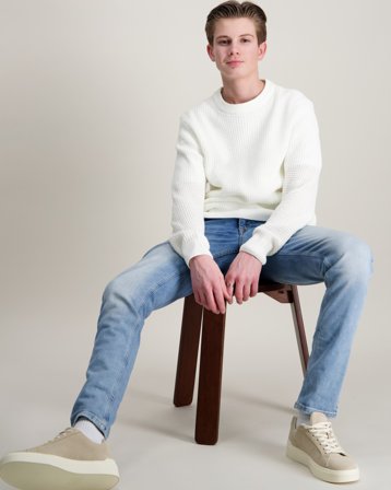 Grunt Anker Knit Cremefärgad Tröjor Kille - Kids Brand Store