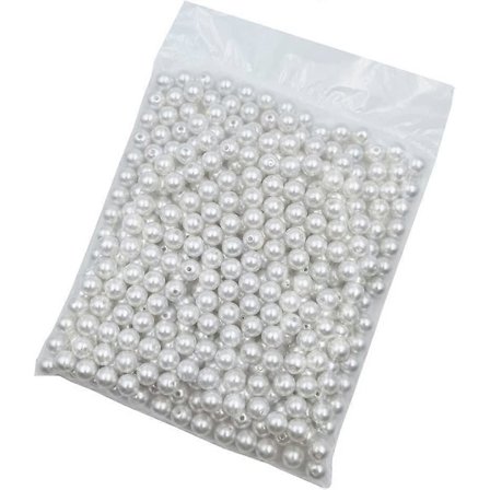 360 stk. 12 mm Hvide Kunstige Perler ABS Runde Løse Afstandsperler til DIY-Håndværk Halskæde Armbånd Smykkefremstilling
