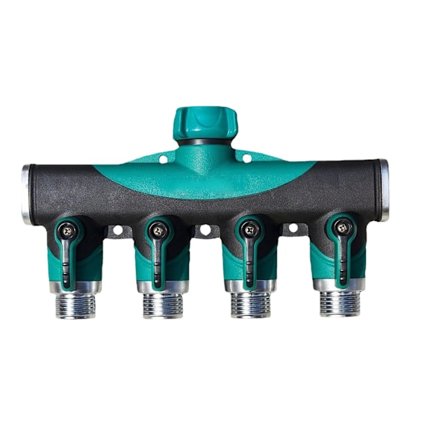 4-vejs haveslangefordeler metal slangekobling, let at gribe, let at åbne